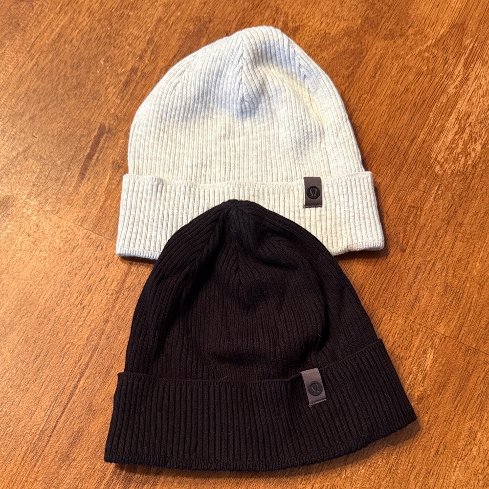 Set of two lightweight Lululemon knit caps-NEW CONDITION!!!